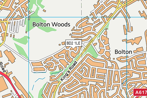 BD2 1LE map - OS VectorMap District (Ordnance Survey)
