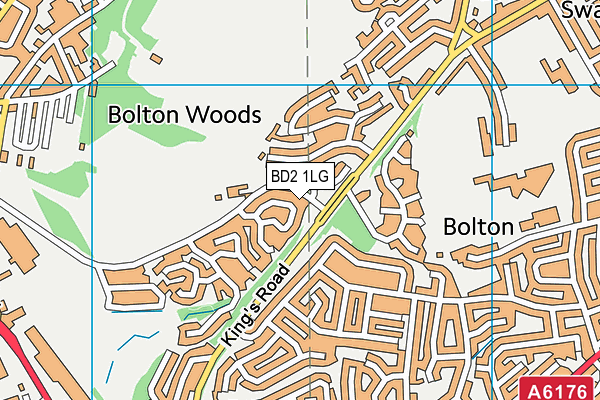 BD2 1LG map - OS VectorMap District (Ordnance Survey)
