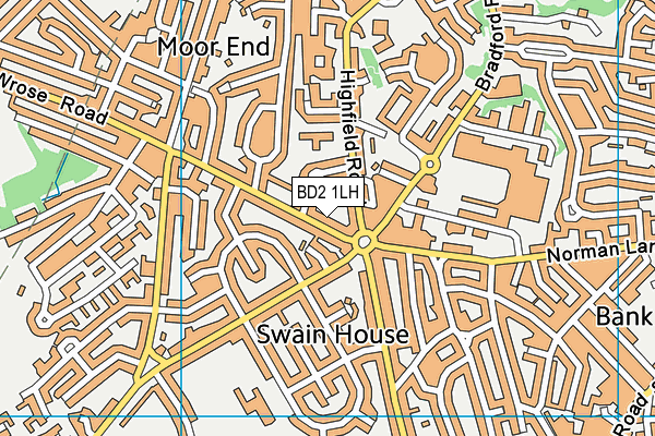 BD2 1LH map - OS VectorMap District (Ordnance Survey)