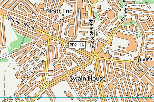 BD2 1LN map - OS VectorMap District (Ordnance Survey)