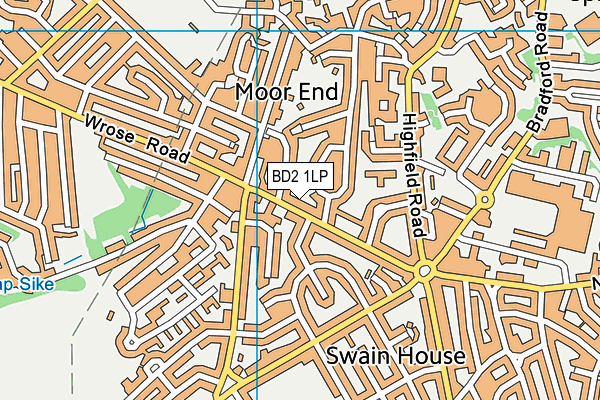 BD2 1LP map - OS VectorMap District (Ordnance Survey)