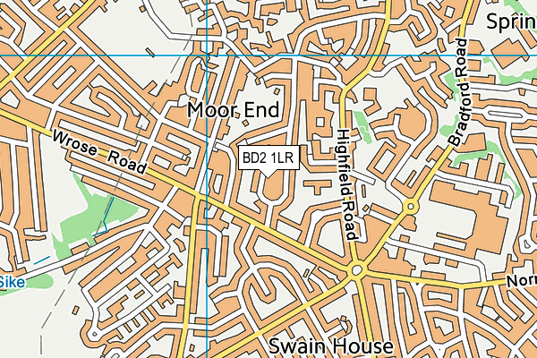 BD2 1LR map - OS VectorMap District (Ordnance Survey)