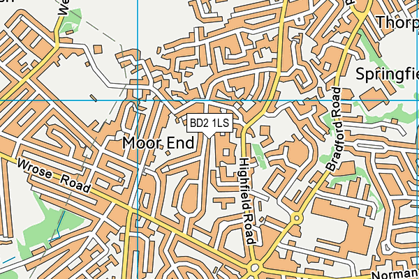 BD2 1LS map - OS VectorMap District (Ordnance Survey)