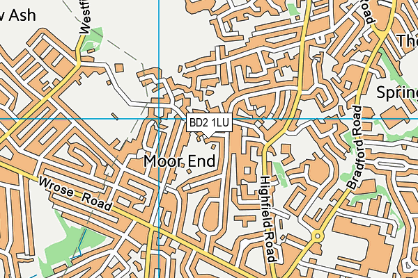 BD2 1LU map - OS VectorMap District (Ordnance Survey)
