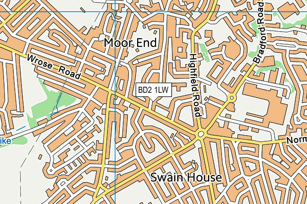 BD2 1LW map - OS VectorMap District (Ordnance Survey)