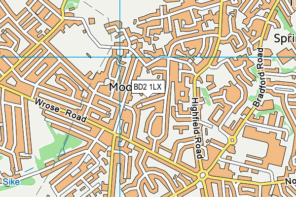 BD2 1LX map - OS VectorMap District (Ordnance Survey)