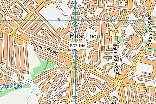 BD2 1NA map - OS VectorMap District (Ordnance Survey)