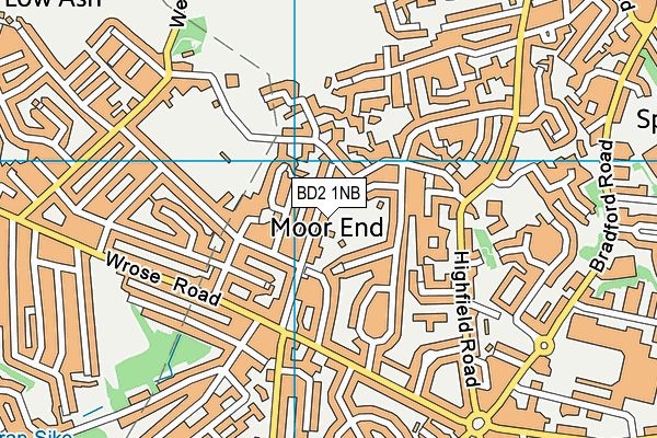 BD2 1NB map - OS VectorMap District (Ordnance Survey)