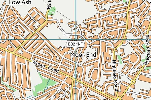 BD2 1NF map - OS VectorMap District (Ordnance Survey)