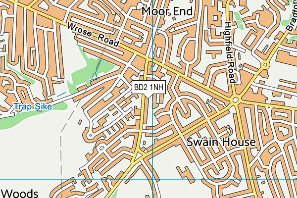 BD2 1NH map - OS VectorMap District (Ordnance Survey)