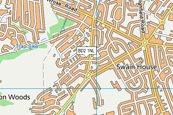 BD2 1NL map - OS VectorMap District (Ordnance Survey)