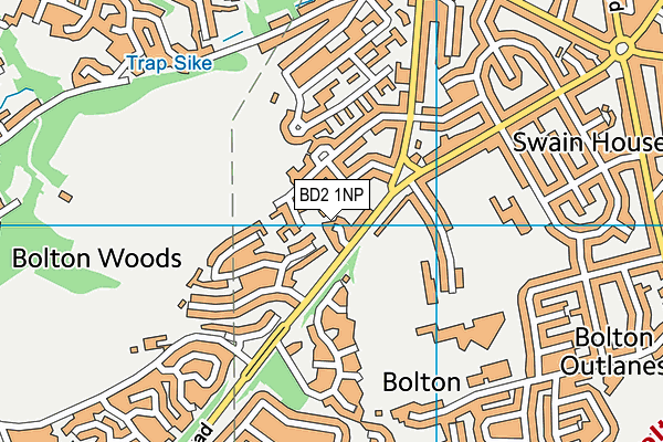 BD2 1NP map - OS VectorMap District (Ordnance Survey)