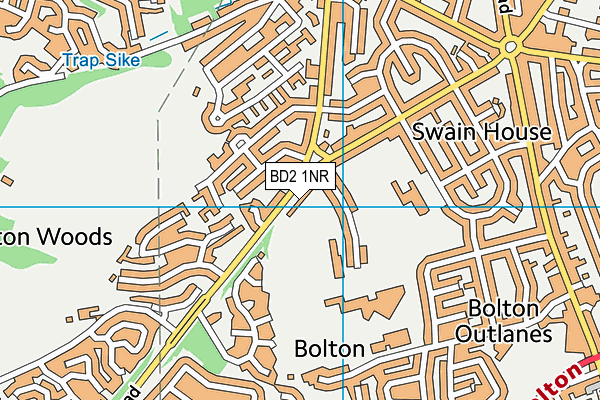 BD2 1NR map - OS VectorMap District (Ordnance Survey)