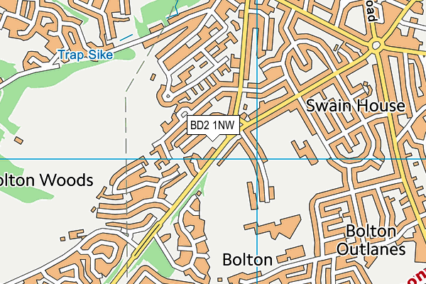 BD2 1NW map - OS VectorMap District (Ordnance Survey)