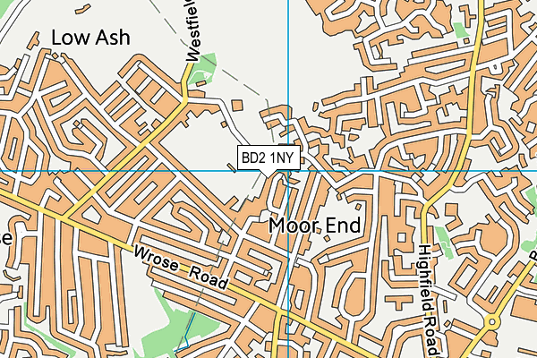 BD2 1NY map - OS VectorMap District (Ordnance Survey)