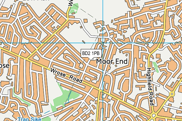 BD2 1PB map - OS VectorMap District (Ordnance Survey)