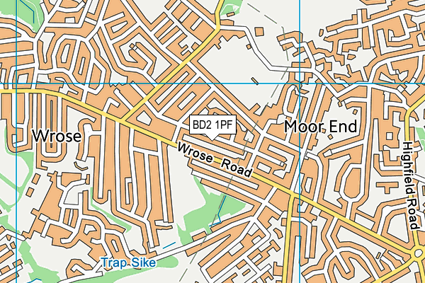BD2 1PF map - OS VectorMap District (Ordnance Survey)