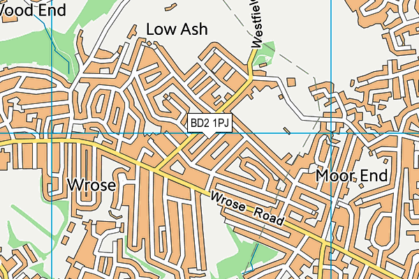 BD2 1PJ map - OS VectorMap District (Ordnance Survey)