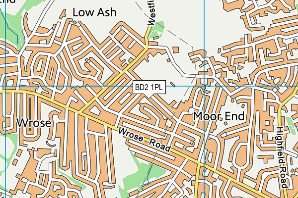 BD2 1PL map - OS VectorMap District (Ordnance Survey)