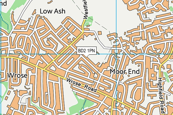 Eccleshill United Football Club map (BD2 1PN) - OS VectorMap District (Ordnance Survey)