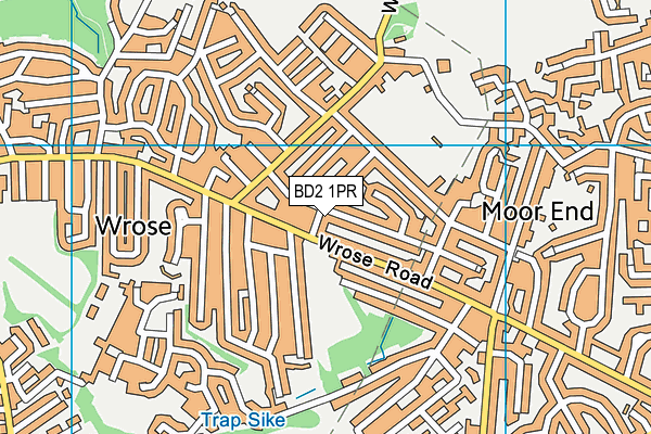 BD2 1PR map - OS VectorMap District (Ordnance Survey)