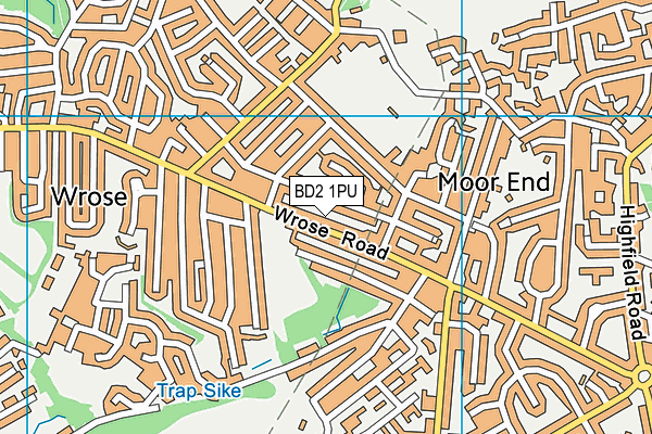 BD2 1PU map - OS VectorMap District (Ordnance Survey)