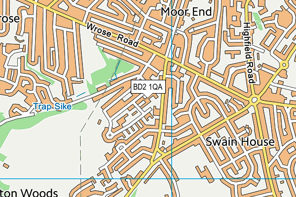 BD2 1QA map - OS VectorMap District (Ordnance Survey)