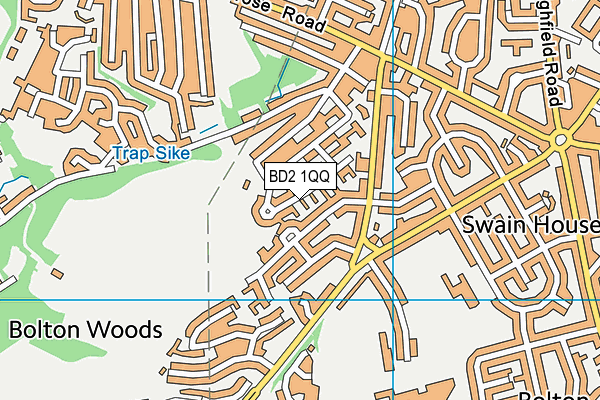 BD2 1QQ map - OS VectorMap District (Ordnance Survey)