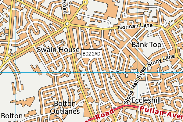 BD2 2AD map - OS VectorMap District (Ordnance Survey)