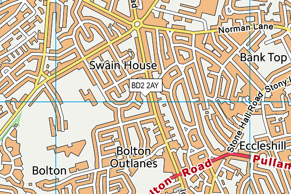 BD2 2AY map - OS VectorMap District (Ordnance Survey)