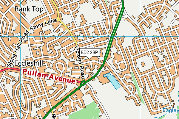 BD2 2BP map - OS VectorMap District (Ordnance Survey)