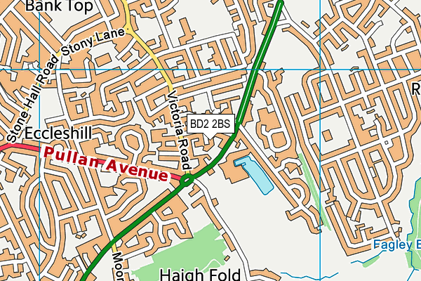 BD2 2BS map - OS VectorMap District (Ordnance Survey)