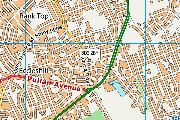 BD2 2BY map - OS VectorMap District (Ordnance Survey)