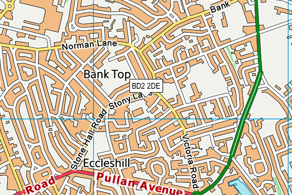 BD2 2DE map - OS VectorMap District (Ordnance Survey)