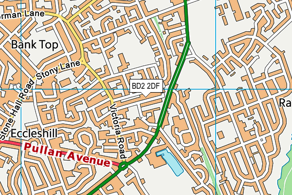 BD2 2DF map - OS VectorMap District (Ordnance Survey)