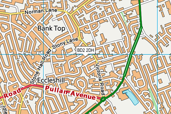 BD2 2DH map - OS VectorMap District (Ordnance Survey)