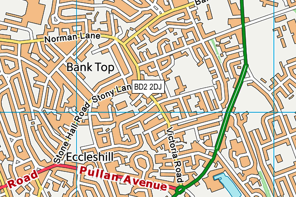 BD2 2DJ map - OS VectorMap District (Ordnance Survey)