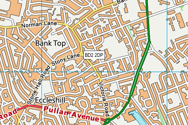 BD2 2DP map - OS VectorMap District (Ordnance Survey)