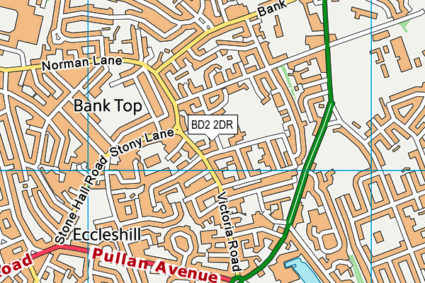 BD2 2DR map - OS VectorMap District (Ordnance Survey)