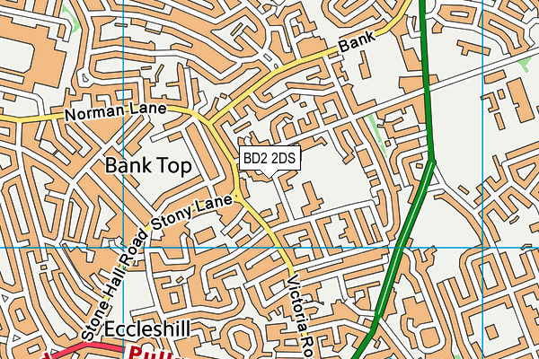 BD2 2DS map - OS VectorMap District (Ordnance Survey)