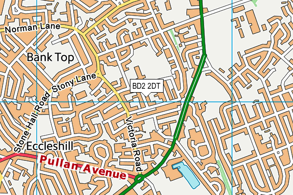 BD2 2DT map - OS VectorMap District (Ordnance Survey)