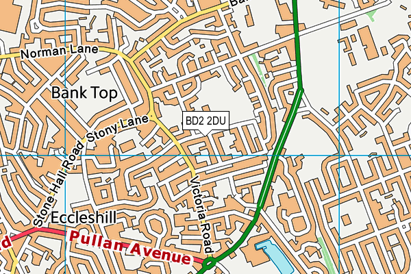 Cavendish Primary School map (BD2 2DU) - OS VectorMap District (Ordnance Survey)