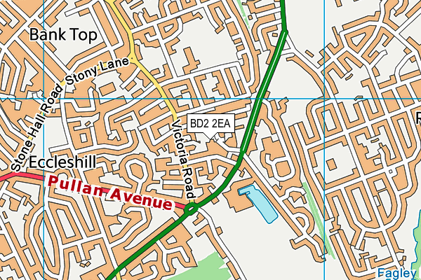 BD2 2EA map - OS VectorMap District (Ordnance Survey)