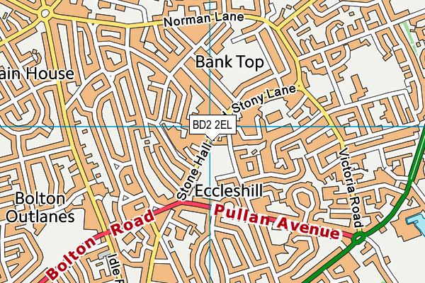 BD2 2EL map - OS VectorMap District (Ordnance Survey)