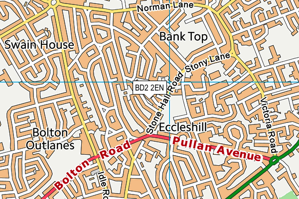 BD2 2EN map - OS VectorMap District (Ordnance Survey)