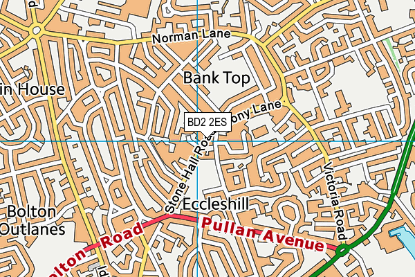 BD2 2ES map - OS VectorMap District (Ordnance Survey)