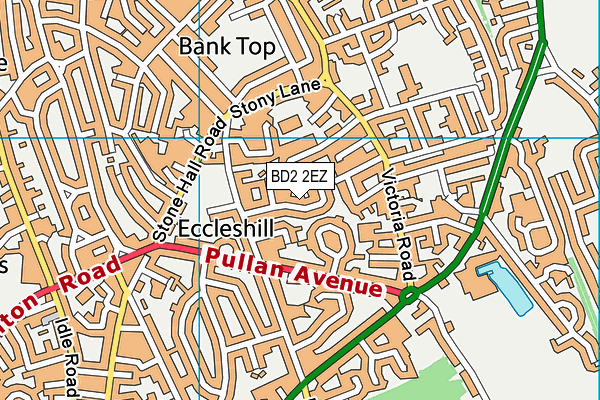 BD2 2EZ map - OS VectorMap District (Ordnance Survey)