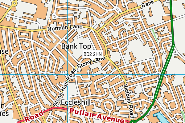 BD2 2HN map - OS VectorMap District (Ordnance Survey)