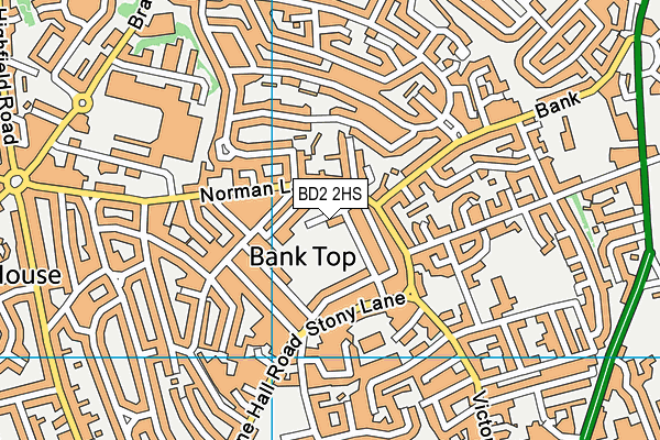 BD2 2HS map - OS VectorMap District (Ordnance Survey)