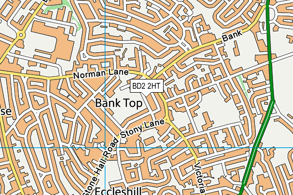 BD2 2HT map - OS VectorMap District (Ordnance Survey)